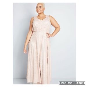 ModCloth Sophisticated Emphasis Blush Beaded Vintage Style